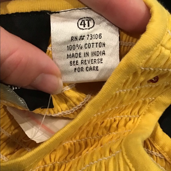 Michael Simon Girls' Yellow Beaded Tank Top Size 4T - Picture 5 of 6